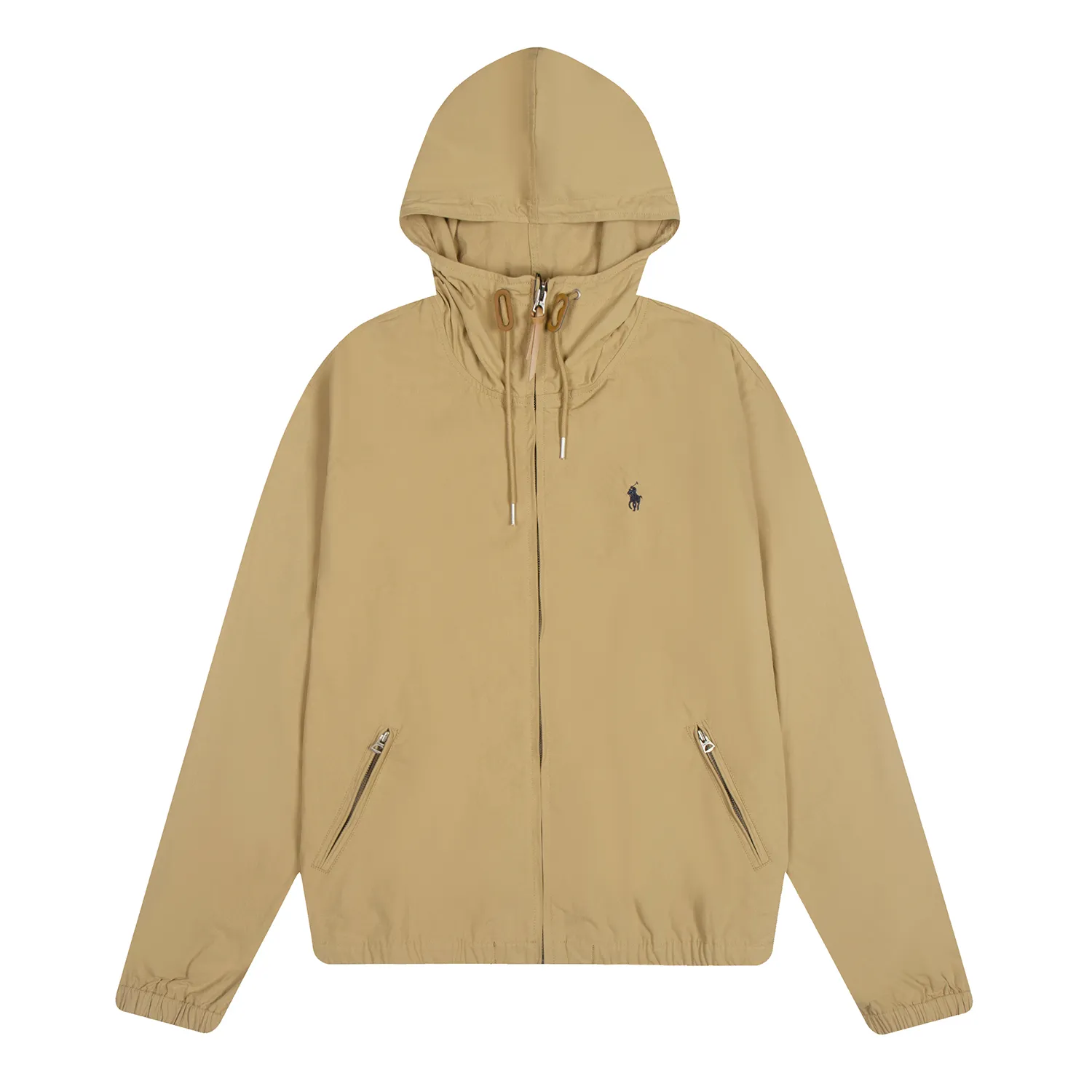 P290 White background picture [Popular item] Style number: 25109# (on sale all year round) Color: khaki/navy blue Size: S to XL - Ralph Lauren/Ralph Lauren Solid color logo embroidered cotton soft shell fabric hooded assault jacket - the face is the same as the original 32 high count plain weave super soft carbon grinding ✅ - Brand POLO three zippers Customized back collar webbing Dark and light two-color oil edge leather strips ✅ - Ralph Lauren/Ralph Lauren's classic men's and women's bomber zipper hooded jacket. It has an elegant and fashionable style with any wear. It has a retro and relaxed feel. The hood and zipper elements add to the casual casualness. The paper man effect on the upper body can be perfectly controlled whether it is sports style or casual style ✅